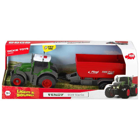 Dickie Toys - Tractor Fendt 939 Vario cu Remorca 41 cm