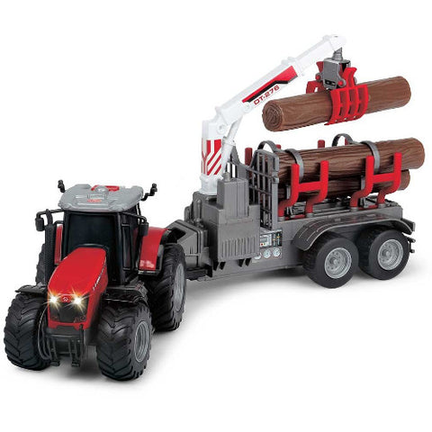 Dickie Toys - Tractor Massey Ferguson MF 8737 cu Remorca 42 cm
