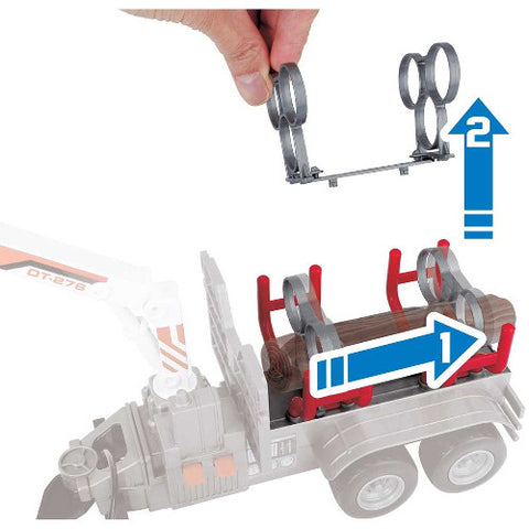 Dickie Toys - Tractor Massey Ferguson MF 8737 cu Remorca 42 cm