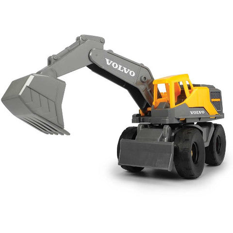 Dickie Toys - Set Camion Mack Volvo Heavy Loader Truck cu Remorca, Buldozer si Camion Basculant