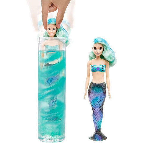Barbie - Papusa Barbie by Mattel Color Reveal Wave Sirena Surpriza