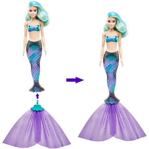 Barbie - Papusa Barbie by Mattel Color Reveal Wave Sirena Surpriza
