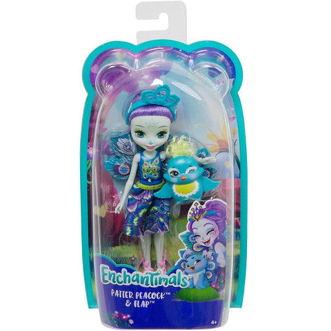 Enchantimals - Papusa Enchantimals by Mattel Patter Peacock cu Figurina