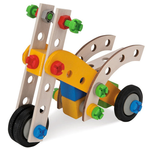 Eichhorn - Set de Constructie din Lemn 4 in 1, 65 piese