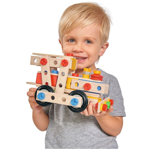 Eichhorn - Set de Constructie din Lemn Big Loc, 100 piese