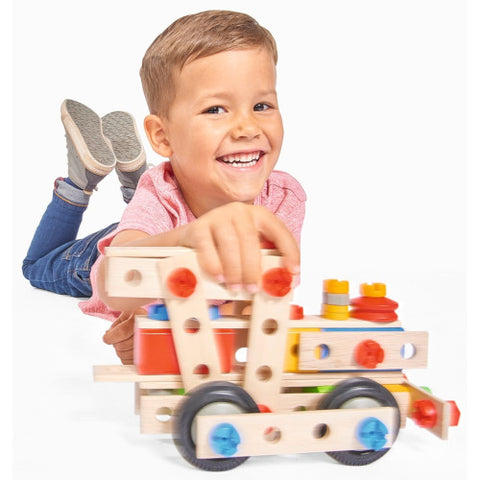 Eichhorn - Set de Constructie din Lemn Big Loc, 100 piese