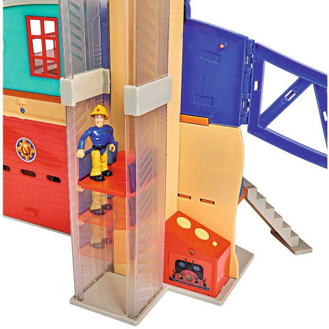 Simba - Jucarie Statie de Pompieri Fireman Sam, Sam Ultimate Firestation XXL cu Figurina si Accesorii