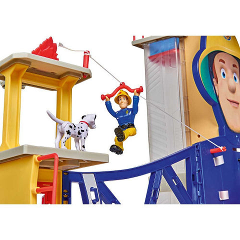Simba - Jucarie Statie de Pompieri Fireman Sam, Sam Ultimate Firestation XXL cu Figurina si Accesorii