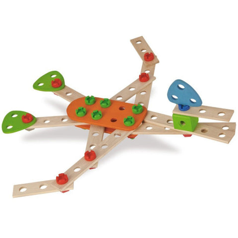 Eichhorn - Set de Constructie din Lemn Constructor Biplane,85 piese