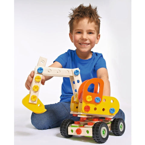 Eichhorn - Set de Constructie din Lemn Constructor Biplane,85 piese