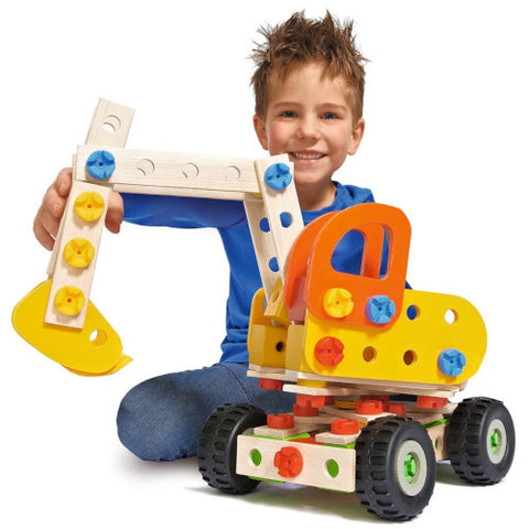 Eichhorn - Set de Constructie din Lemn Constructor Biplane,85 piese