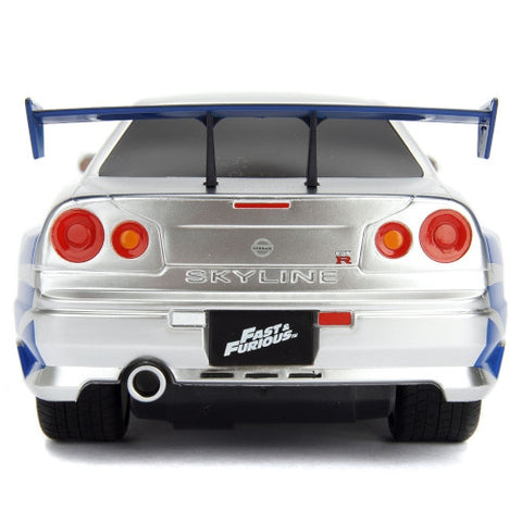 Jada Toys - Masina Fast and Furious Nissan Skyline GTR cu Telecomanda 1:24