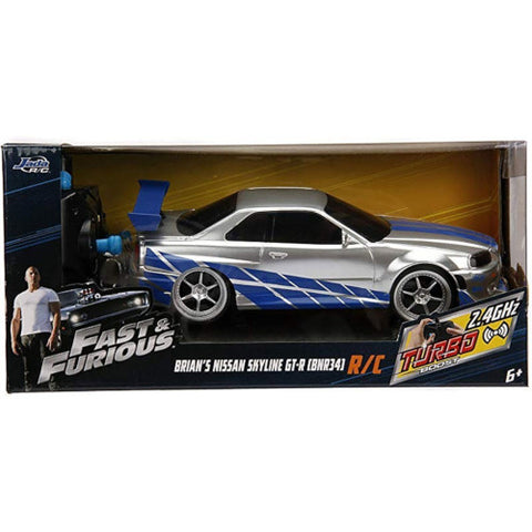 Jada Toys - Masina Fast and Furious Nissan Skyline GTR cu Telecomanda 1:24