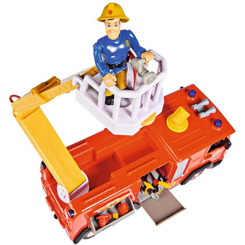 Simba - Masina de Pompieri Fireman Sam Mega Deluxe Jupiter cu 2 Figurine si Accesorii