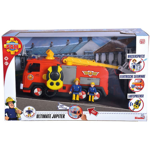 Simba - Masina de Pompieri Fireman Sam Mega Deluxe Jupiter cu 2 Figurine si Accesorii