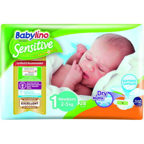 Babylino - Set 28 Scutece Sensitive N1, 2-5kg