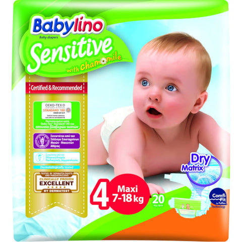 Babylino - Set 20 Scutece Sensitive N4, 7-18kg
