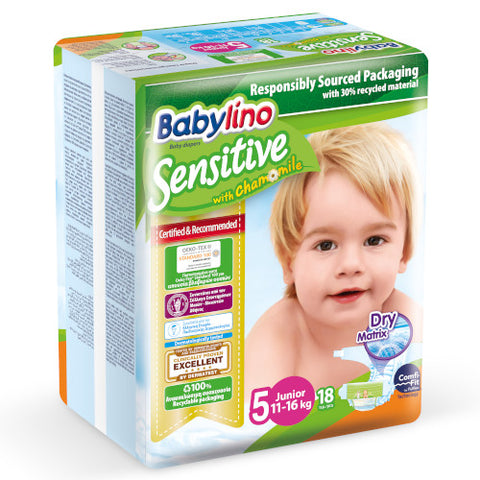 Babylino - Set 18 Scutece Sensitive N5, 11-16kg