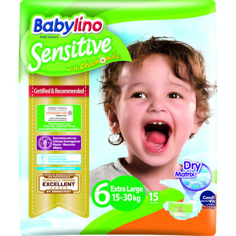Babylino - Set 15 Scutece Sensitive N6, 15-30 kg