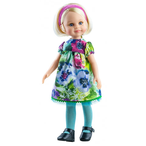 Paola Reina - Papusa Barbara in Rochie cu Flori Viu Colorate, Amigas