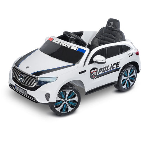Toyz - Masinuta Electrica cu Telecomanda Mercedes-Benz Eqc Police 12V Alba