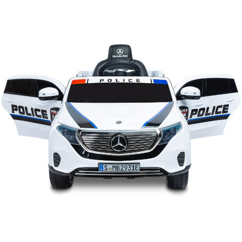 Toyz - Masinuta Electrica cu Telecomanda Mercedes-Benz Eqc Police 12V Alba
