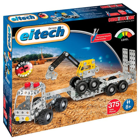 Eitech - Set de Constructie Camion cu Remorca si Excavator