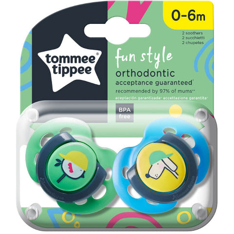 Tommee Tippee - Suzeta Ortodontica de Zi Fun 0-6 Luni 2 Bucati