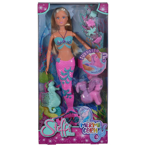 Simba - Papusa Steffi Love Mermicorn 29 cm cu Figurina si Accesorii