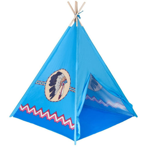 Playto - Cort pentru Copii Teepee Indian Albastru