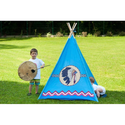 Playto - Cort pentru Copii Teepee Indian Albastru