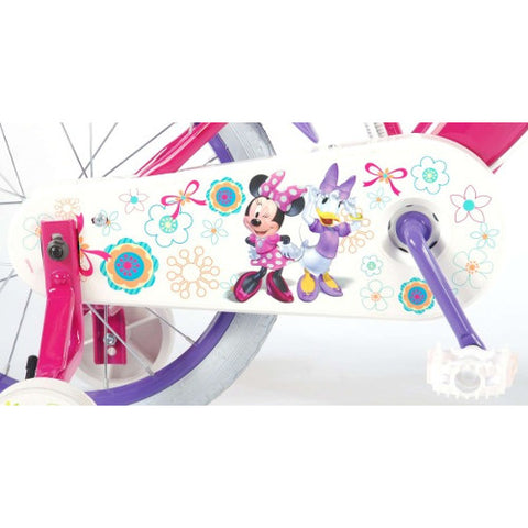 Volare - Bicicleta Minnie Mouse 16 Inch cu Roti Ajutatoare si 2 Frane de Mana