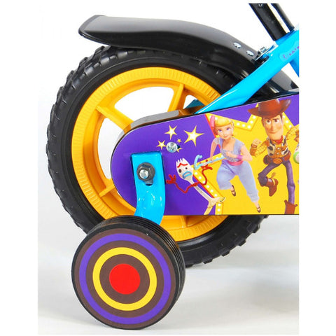 Volare - Bicicleta 10 Inch Toy Story 4 cu Maner Parental si Roti Ajutatoare
