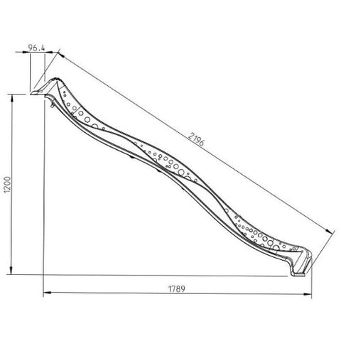 KBT - Tobogan Yulvo Verde pentru Copii 220 cm