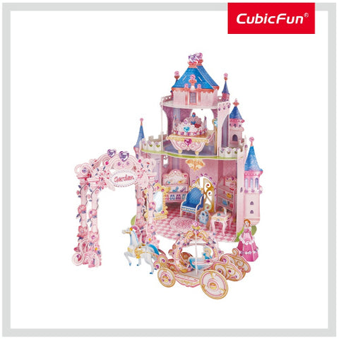 CubicFun - Puzzle 3D - Gradina Secreta a Printesei + Stickere, 92 Piese