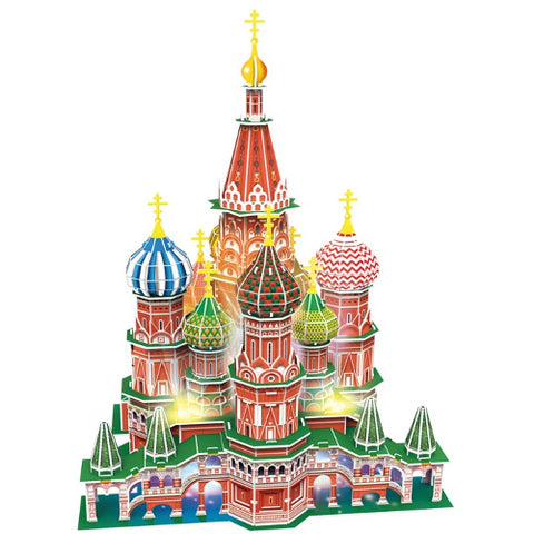 CubicFun - Puzzle 3D LED - Catedrala St. Basil, 224 Piese