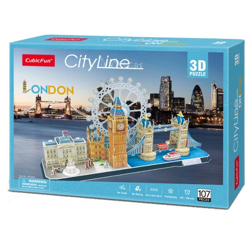 CubicFun - Puzzle 3D - Londra, 107 Piese