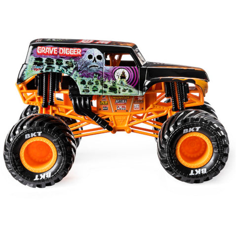 Spin Master - Masinuta Metalica Monster Jam Grave Digger, scara 1:24