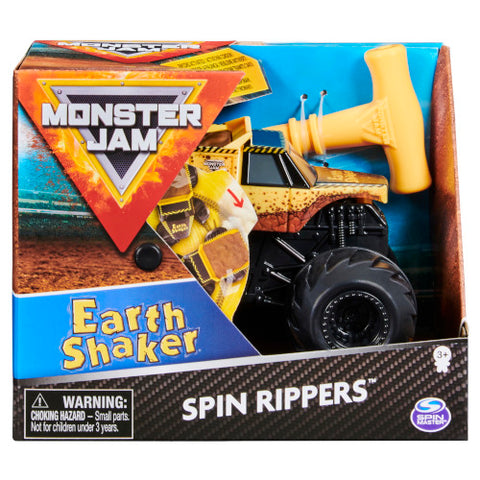 Spin Master - Masinuta Monster Jam Spin Rippers - Earth Shaker, Scara 1:43