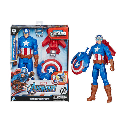 Hasbro - Figurina Captain America Avangers, Titan Hero Blast Gear