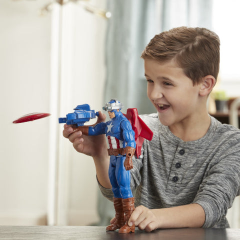Hasbro - Figurina Captain America Avangers, Titan Hero Blast Gear