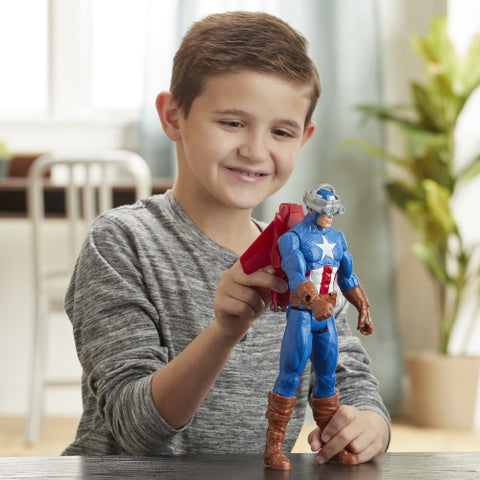 Hasbro - Figurina Captain America Avangers, Titan Hero Blast Gear