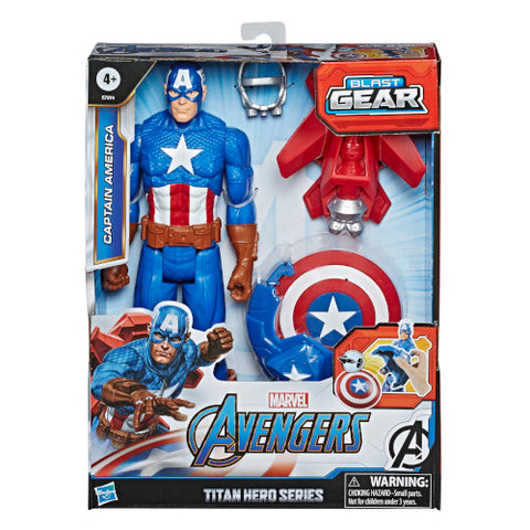 Hasbro - Figurina Captain America Avangers, Titan Hero Blast Gear