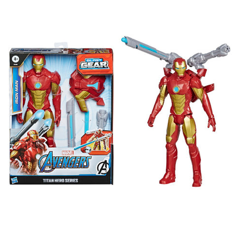 Hasbro - Figurina Iron Man Avangers, Titan Hero Blast Gear