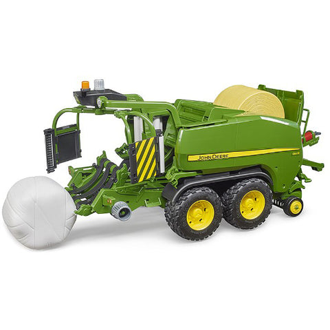 Bruder - Utilaj de Jucarie Presa de Ambalat Baloti John Deere C441R