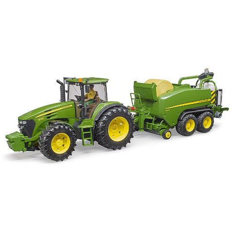 Bruder - Utilaj de Jucarie Presa de Ambalat Baloti John Deere C441R