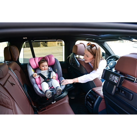 Scaun auto, Proxima, I-Size, Isofix, rotativ, 40-105 cm, Red & Black