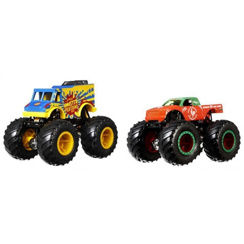 Set 2 Masini Hor Wheels by Mattel Monster Trucks Monster Patriot vs Tuon Ot Sriracha