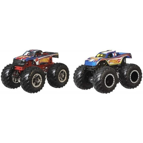 Hot Wheels - Set 2 Masini Hot Wheels by Mattel Monster Trucks 4 vs 1
