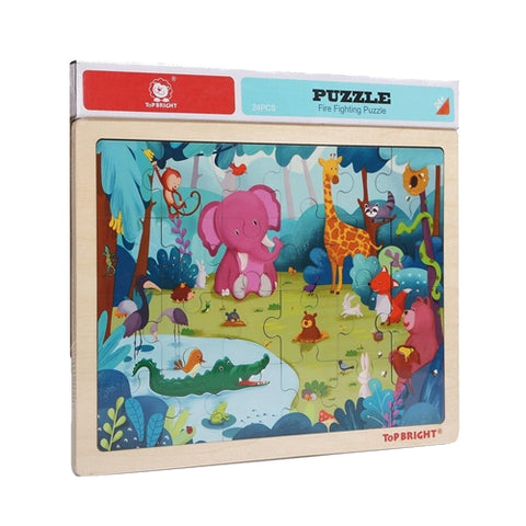 Puzzle din lemn - Animalute jucause